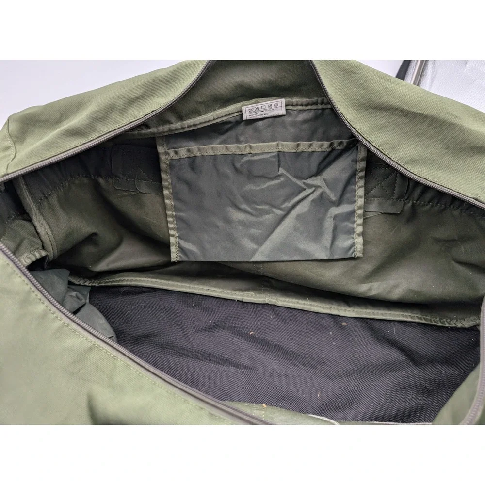 Nike Duffel Bag Olive Green Grey Gym Travel Bag BA1993-343 Large Swoosh Logo